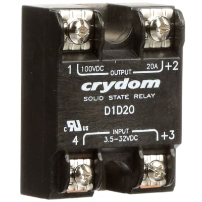 CRYDOM D1D20 Solid State Relay SSR HEAT SINK DIN RAIL HS301DR 100VDC 20A 