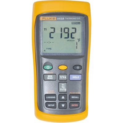 Fluke - FLUKE-54-2B - Digital Handheld IR Thermometer, Type J K T E R S ...