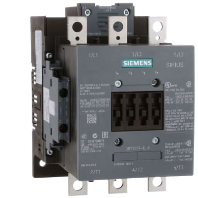NEW SIEMENS 3RT1054-6AB36 CONTACTOR SIZE 6 115 AMP 3 POLE NON-REVERSING 