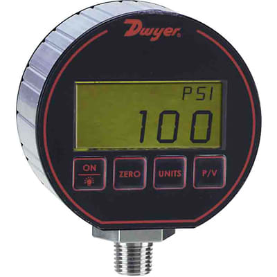 Dwyer Instruments - DPG-110 - Pressure Gauge, 4-Digit Display, 3000psi ...