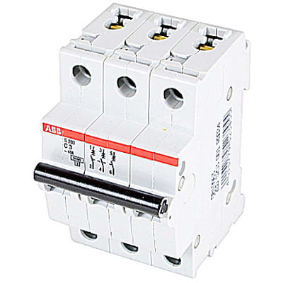 ABB - S203-C3 - Circuit Breaker; 3-Pole; C Curve; 3A; 6kA; 480Y/277VAC ...