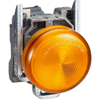 Schneider Electric - XB4BVM5 - Complete Pilot Light Orange plain Lens w ...