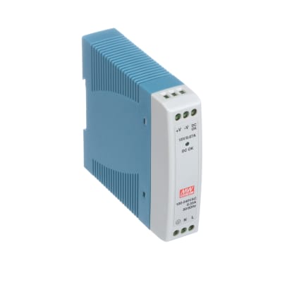 Mean Well Mdr 10 15 Power Supply Ac Dc 15v 0 67a 100 264v In Enclosed Din Rail Pfc 10w Mdr Series Allied Electronics Automation