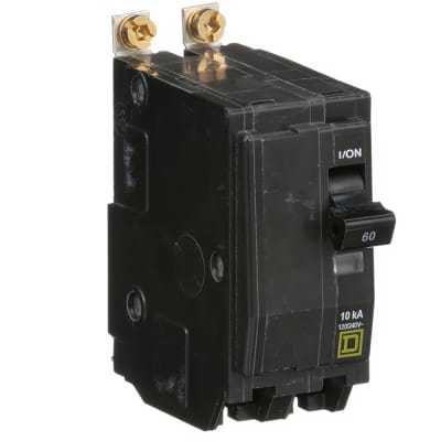 SQUARE D QOB260 CIRCUIT BREAKER 60 AMP 2 POLE 120/240 VAC BOLT ON LOTS OF 2 2 