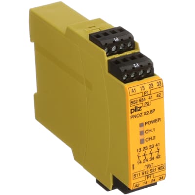 Pilz Pnoz X2 8p 24 240vac Dc 3n O 1n C Relais De Seguridad Solo O En Doble Canal 24 A 240v Ac Dc Seguridad De 3 1 Auxiliar Allied Electronics Y Automatizacion