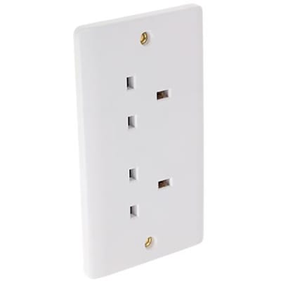 Rs Pro By Allied Indoor Plug Socket 2 Outlets White Type G British Plug 13a 230vac Allied Electronics Automation Part Of Rs Group