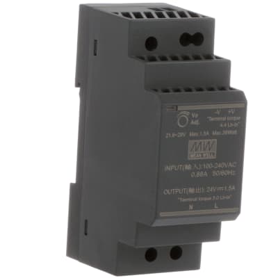 Din-Rail power supply MeanWell HDR-series ; panel mount switching power supplies