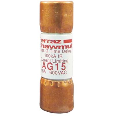 15A AG 600V Time-Delay Amp-Trap Class G Pack of 1 Fuses Mersen AG15 15Amp 