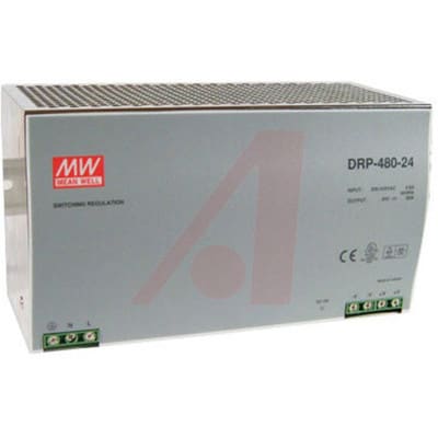 MEAN WELL - DRP-480-24 - Power Supply; AC-DC; DIN Rail; w/PFC; 480W ...