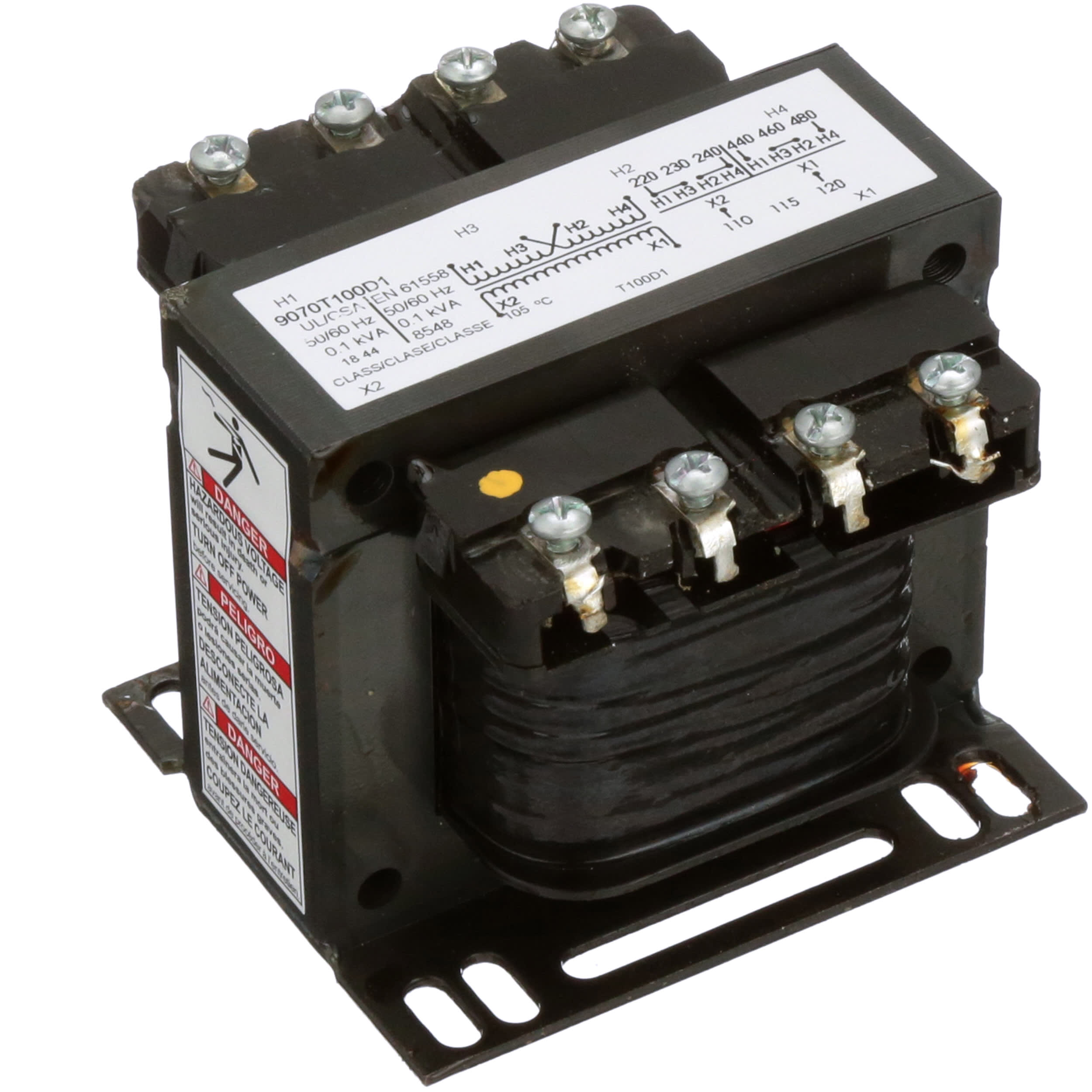 TRA4364 Details about   SQUARE D .01 KVA TRANSFORMER MODEL 9070TF100D1 