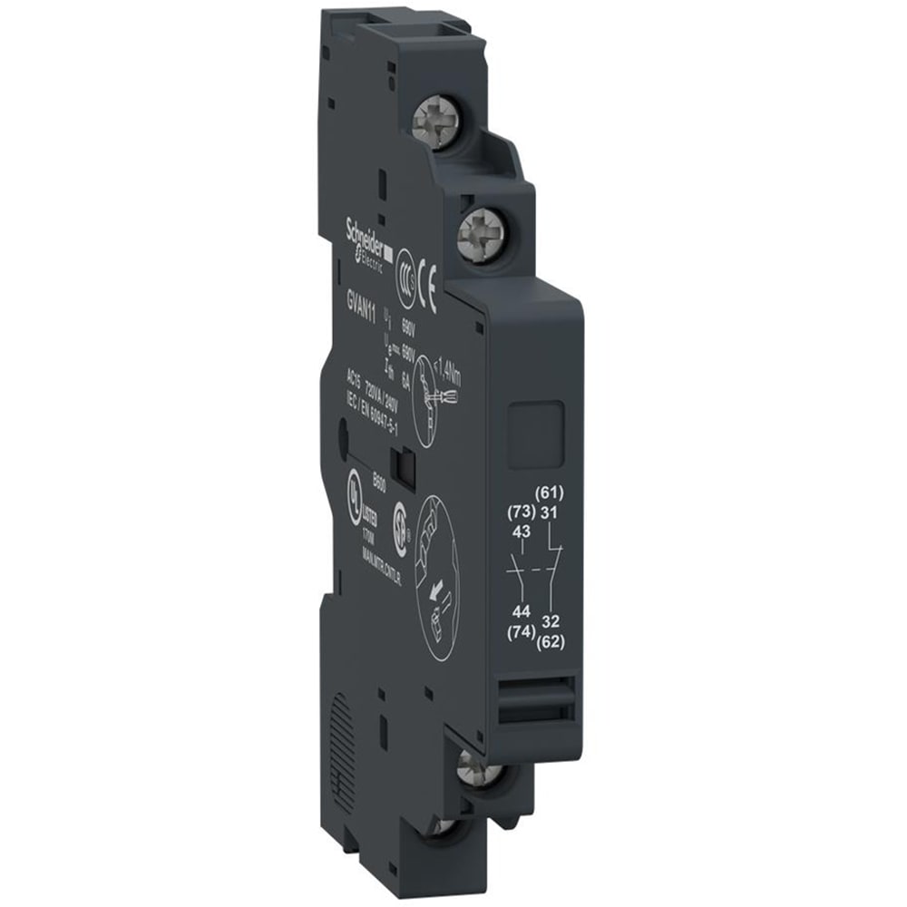 NO SIDE Schneider Electric NC GZ1AN11 auxiliary contacts Auxiliary Shooter