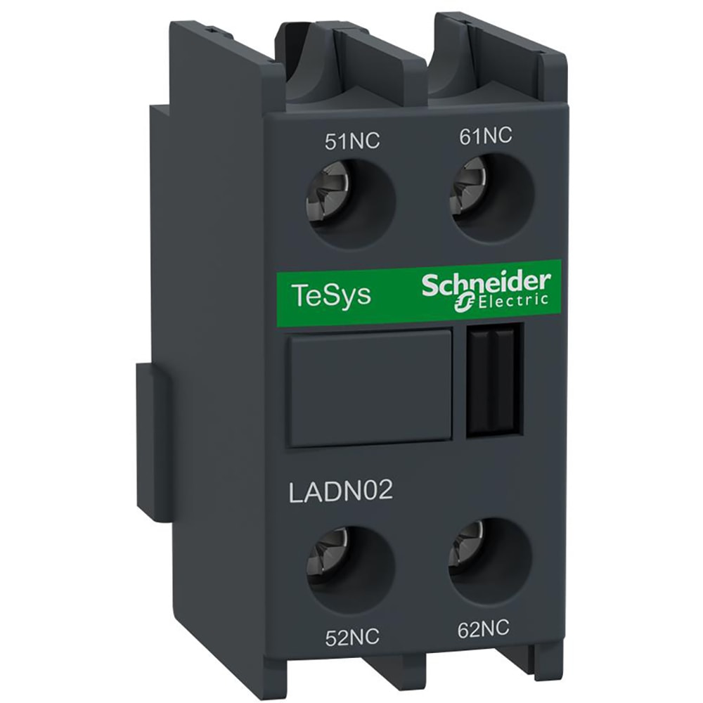 Aux Contact Block Schneider Tesys D Screw-ClA Terminals 2 Nc LADN02