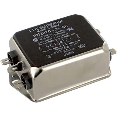 Schaffner fn2070-1-06 filtro de malla 250vac 1a single-fase filtro 2-alturas 856782