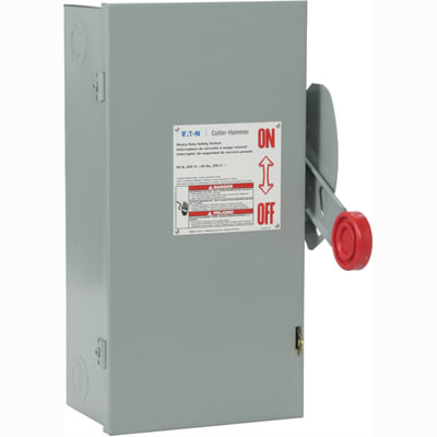 Eaton Heavy Duty Safety Switch 100a 600Vac DH363NGK 