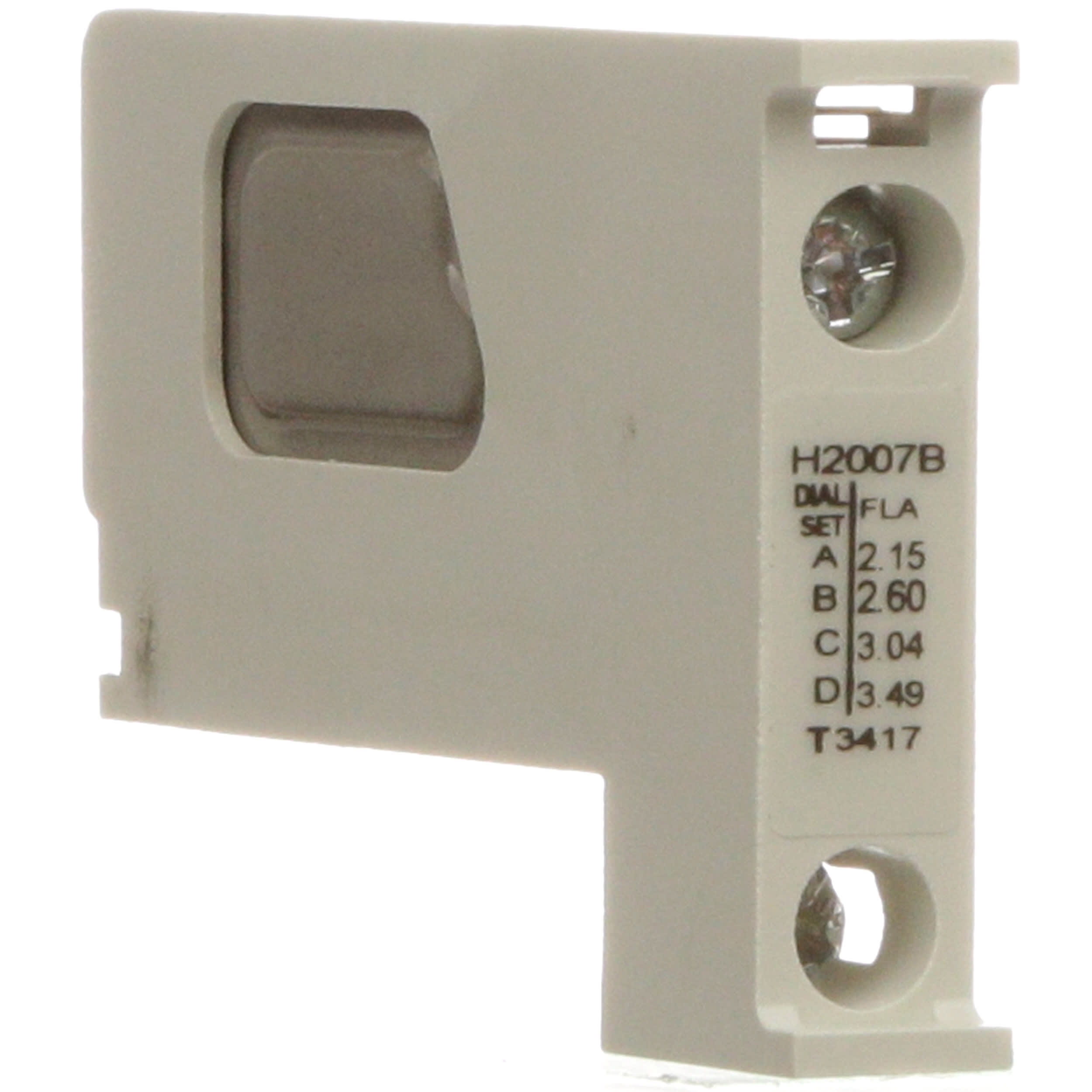 For Use With NEMA Sizes 00-0 Series C NEMA Sizes 1-2 Eaton H2007B-3 2.15 to 3.49 Full Load Amps Thermal Unit