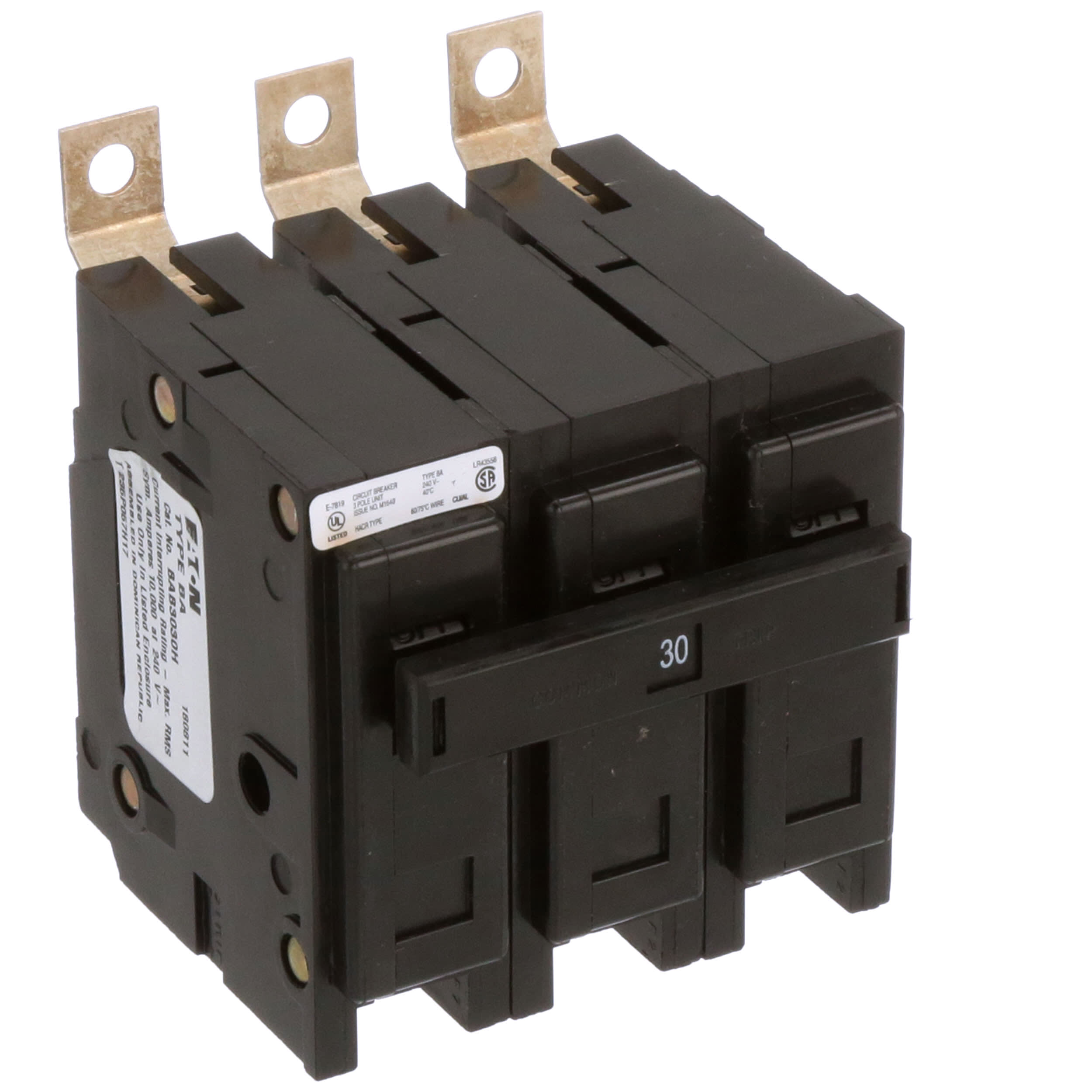 EATON CUTLER HAMMER BAB3030H 30A 3P CIRCUIT BREAKER TYPE BA NEW NO BOX