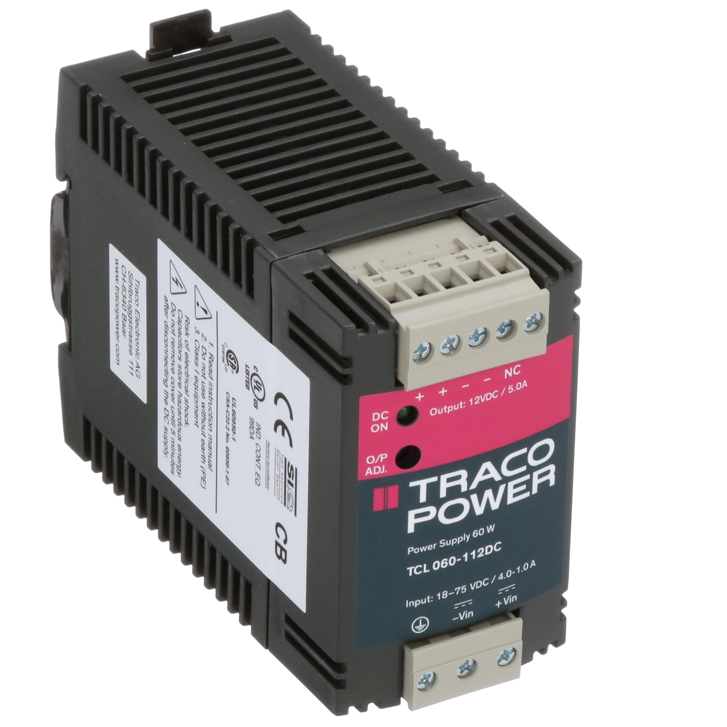 TRACO Power - TCL 060-112 DC - DC-DC Converter, 12V, 5A, 18-76V ...