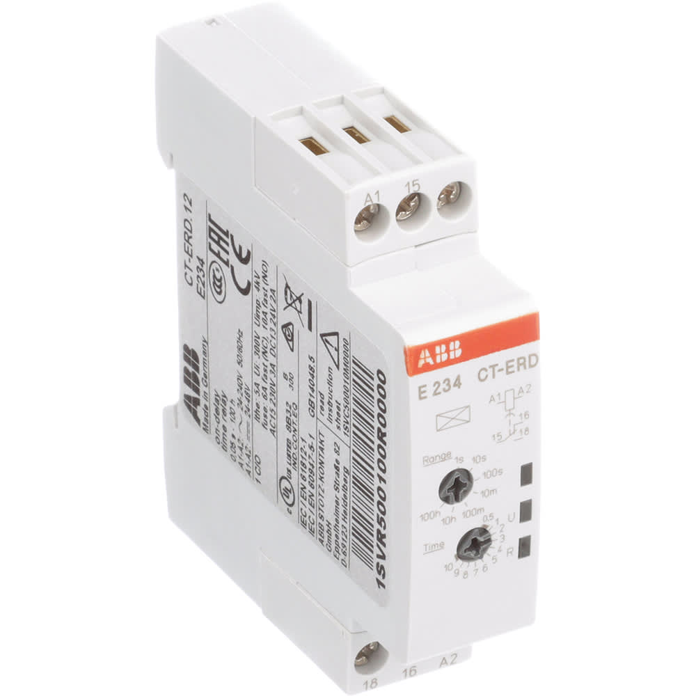 Abb 1svr500100r0000 Time Delay Relay On Delay 0 05 100 H Spdt 250 V 4 A Ct Erd Series Allied Electronics Automation