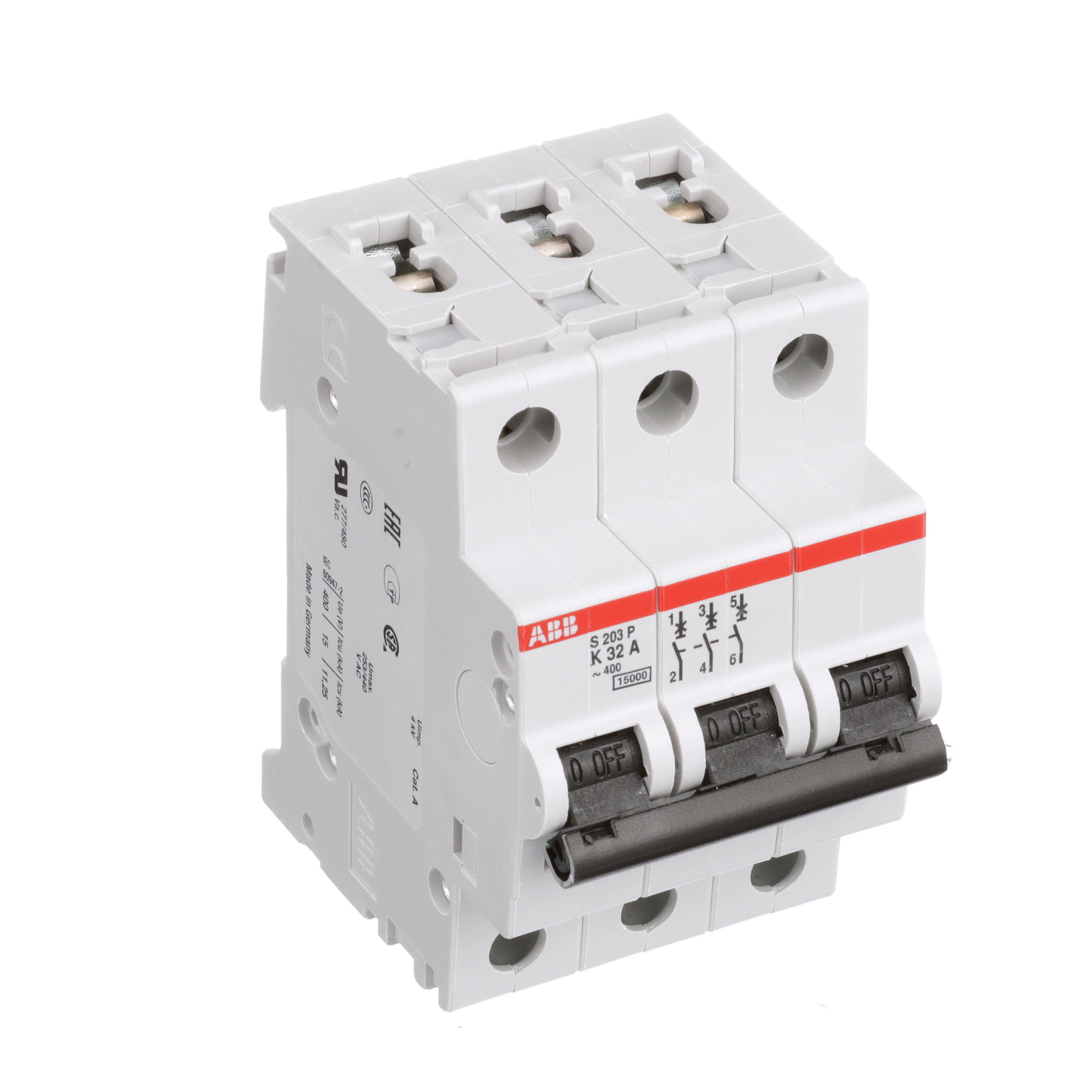 Abb S3p K32 Circuit Breaker Supplementary K Curve 3 Pole 32a 10ka 480y 277vac Ul1077 Allied Electronics Automation