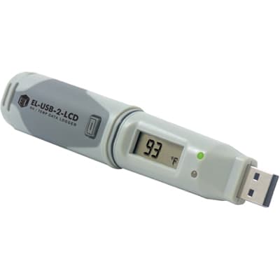 EL-USB-2-LCD 16K Readings LASCAR Temp & RH Visual Alarms with LCD Built-in Sensor Data Logger 