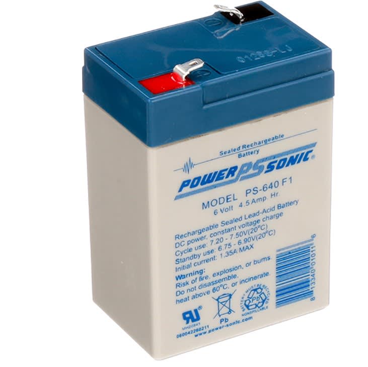 Power Sonic - PS-640F1 - Battery,Rechargeable,Rectangular,Lead Acid ...