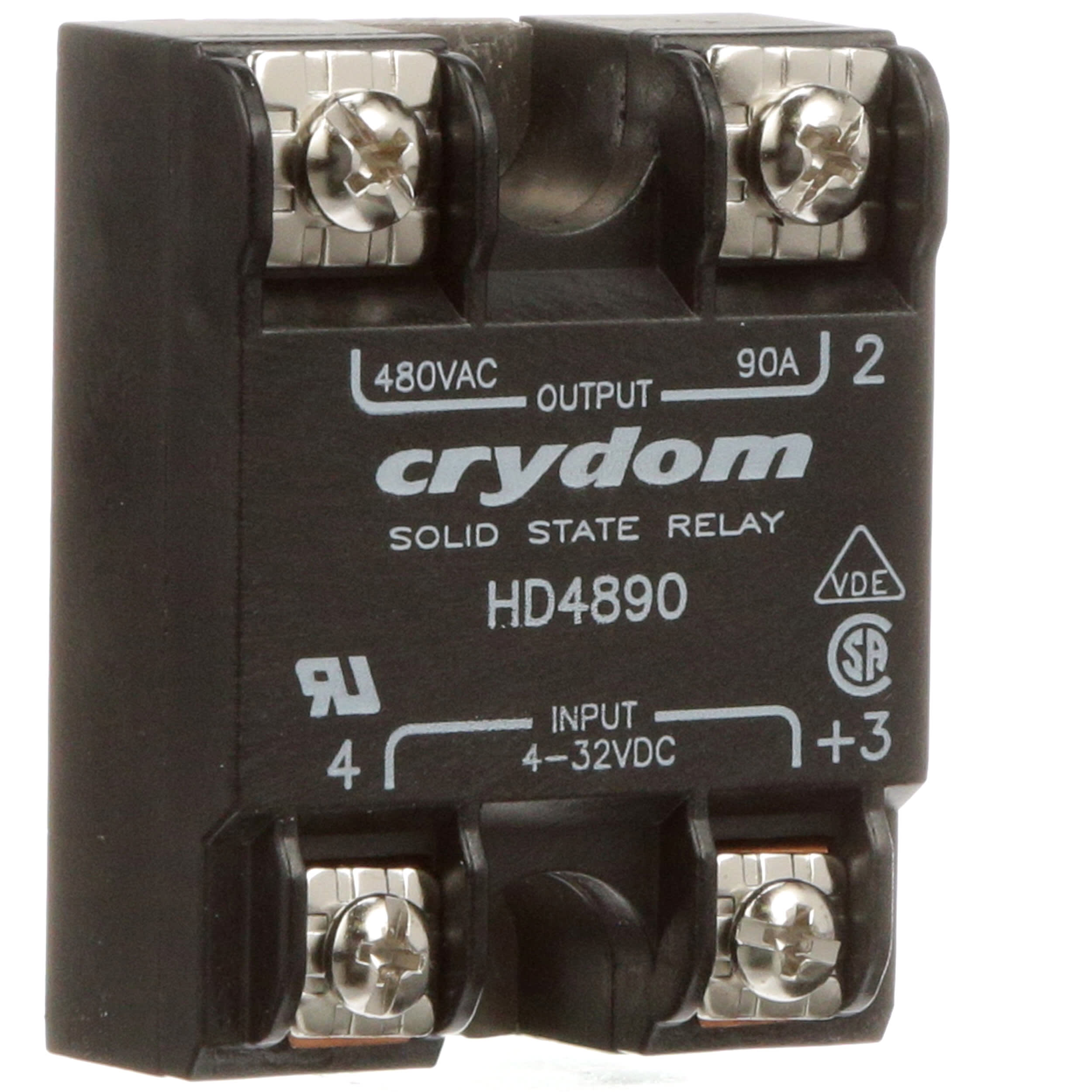 CRYDOM HD4890 Solid State Relay,Input 4-32VDC,Output,480VAC 90A 