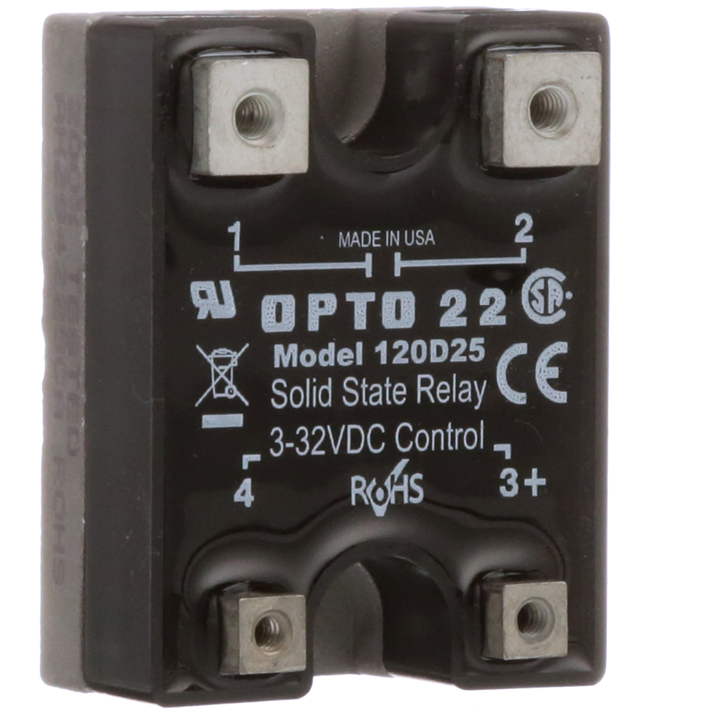 Opto 22 120D25 DC Control Solid State Relay 120 VAC 25 Amp for sale online 