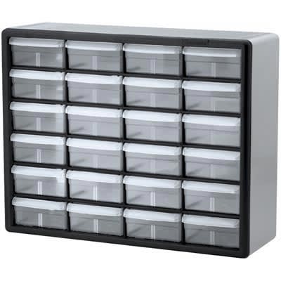 x x Akro-Mils 10124 24 Drawer Plastic Parts Storage Hardware and Craft Cabinet