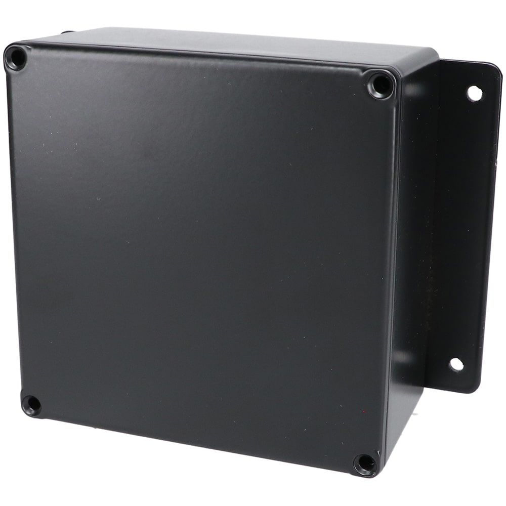 Bud Industries - CU-4474-B - Enclosure,Flanged,Aluminum,Die Cast,Black ...