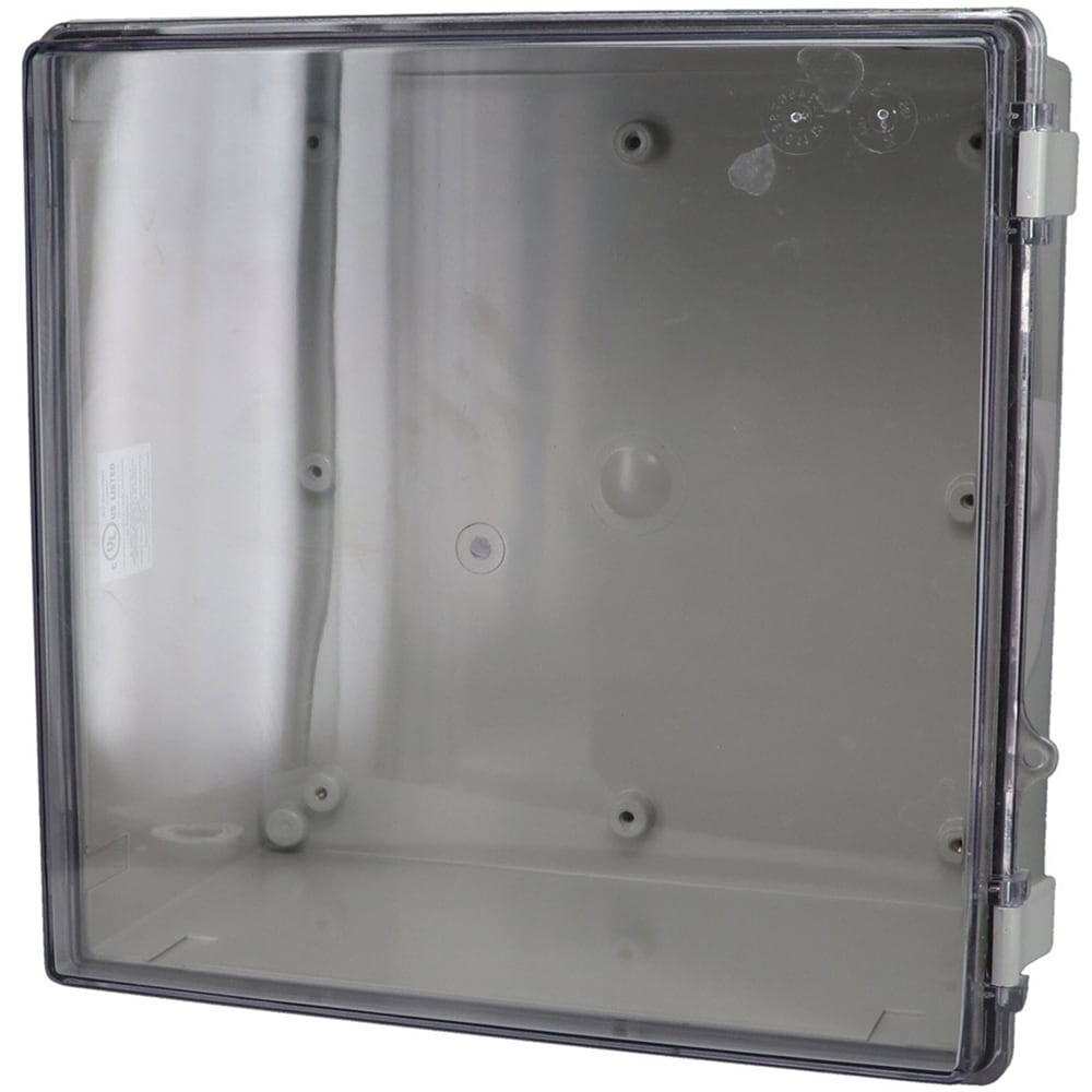 Light Gray Finish 13 Length x 13 Width x 7-1/32 Height 13 Length x 13 Width x 7-1/32 Height BUD Industries NBB-10265 Style B Plastic Indoor Box with Clear Door 