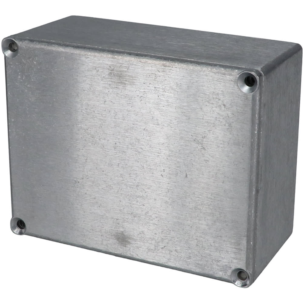 BUD Industries CN-6706 Die Cast Aluminum Enclosure with Mounting Bracket Natural Finish 4-23/32 Length x 3-15/16 Width x 1-7/16 Height 4-23/32 Length x 3-15/16 Width x 1-7/16 Height 