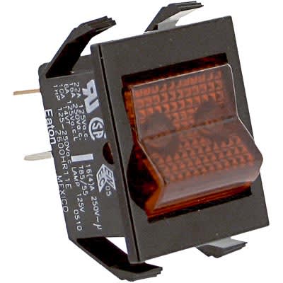 Eaton 2600 Lighted Rocker Switch Amber 4-pin On-Off 16A 120V 
