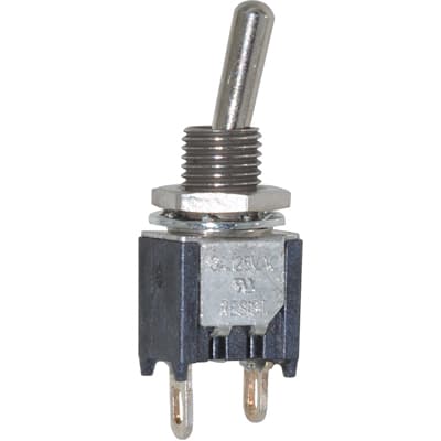 ALCO SWITCH TT13D-9T1/4 SPDT ON-ON 3A @ 125VAC TINY TOGGLE HANDLE SOLDER