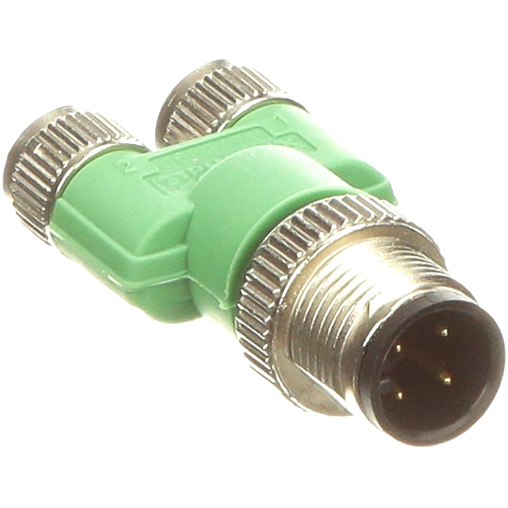 Phoenix Contact 1683471 Splitter, Y Type, M12/M8, Straight, Male/Female/Female, PLUSCON