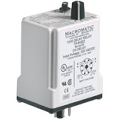 MACROMATIC TR-55128-08 Time Delay Relay,24VAC/DC,10A,DPDT 