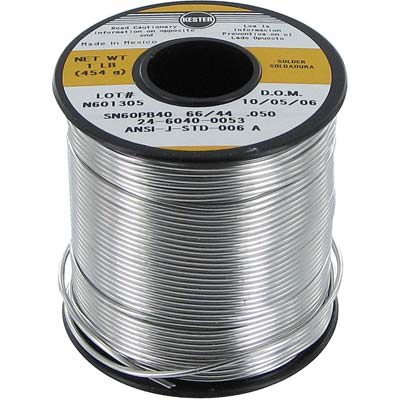 Kester Solder - 24-6040-0053 - Wire, Solder, Sn60Pb40, 0.050 in., Flux ...