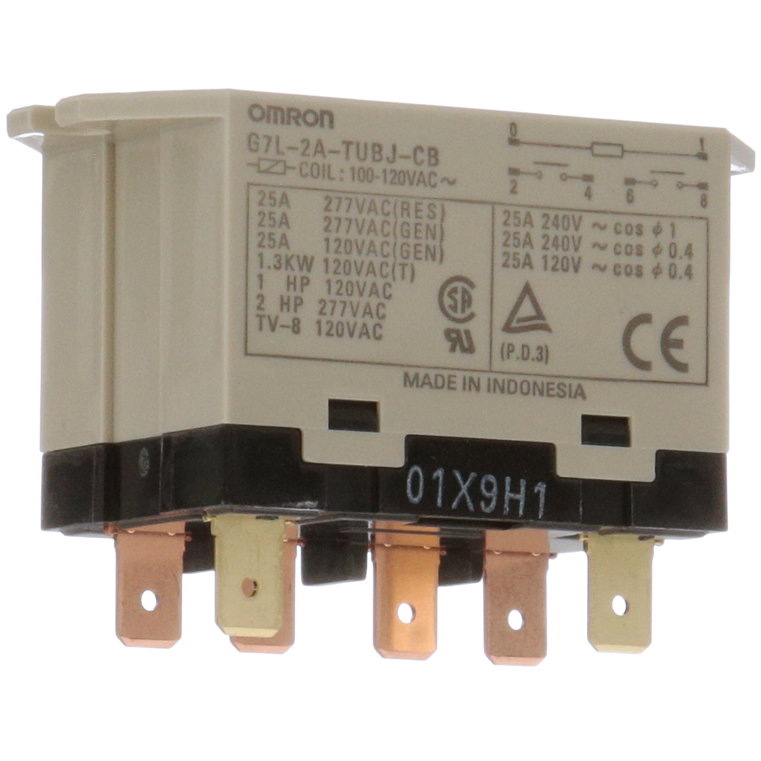 OMRON G7L-2A-TUB-CB POWER RELAY 277VAC 25A COIL 12VDC New from Indonesia OMRON G7L-2A-TUB-CB POWER RELAY 277VAC 25A COIL 12VDC New from Indonesia