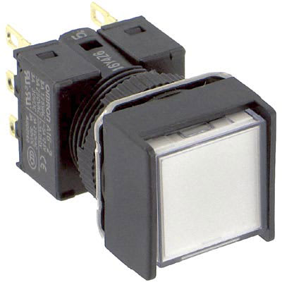 Omron Automation - A165L-AWM-24D-2 - Switch, Pushbutton, DPDT, (On) Off ...