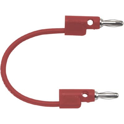 Stackable RED Red B-24-2 Pomona Banana Plug Patch Cord 