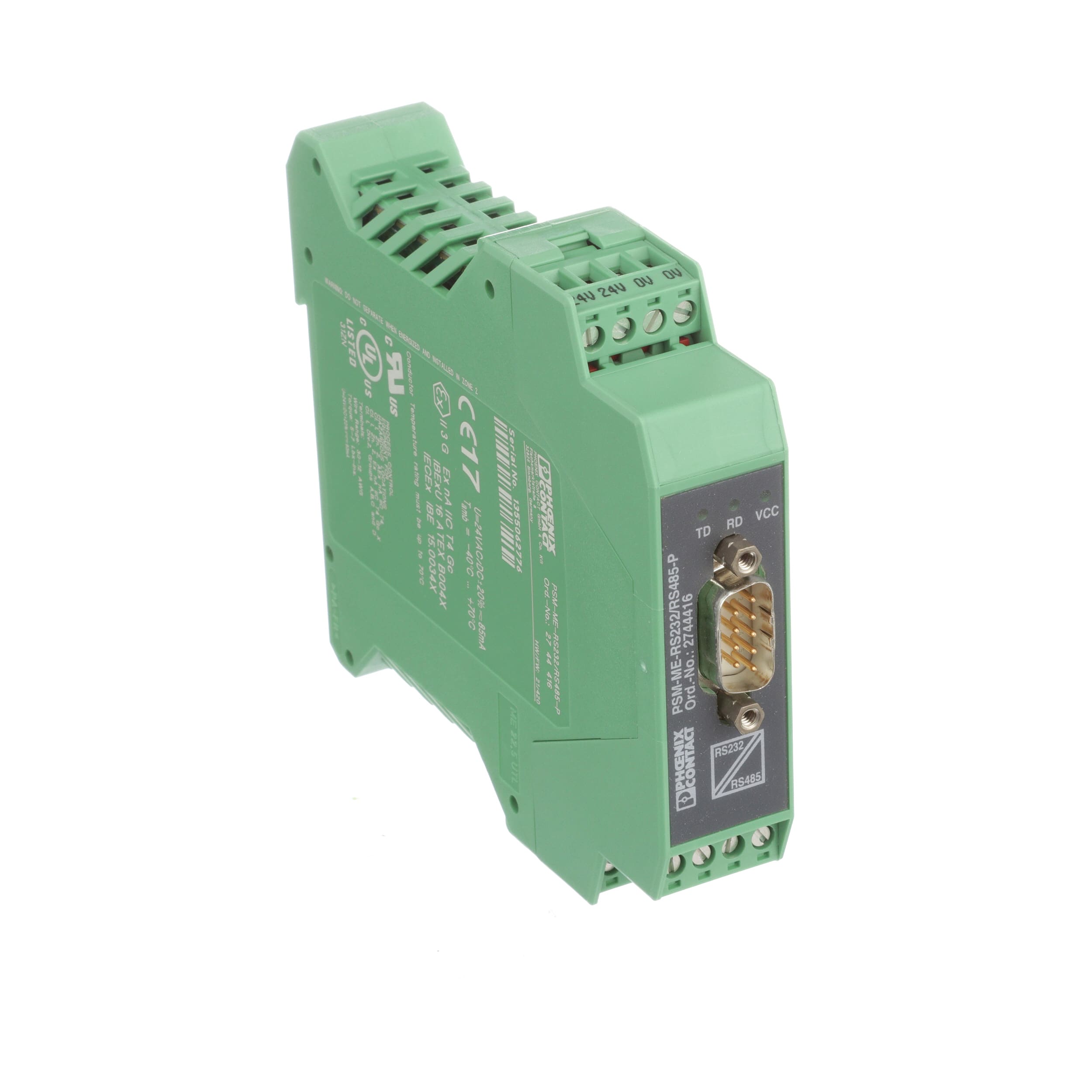 Phoenix Contact PSM-ME-RS232/RS485-P din rail RS485 to RS232 convertor 