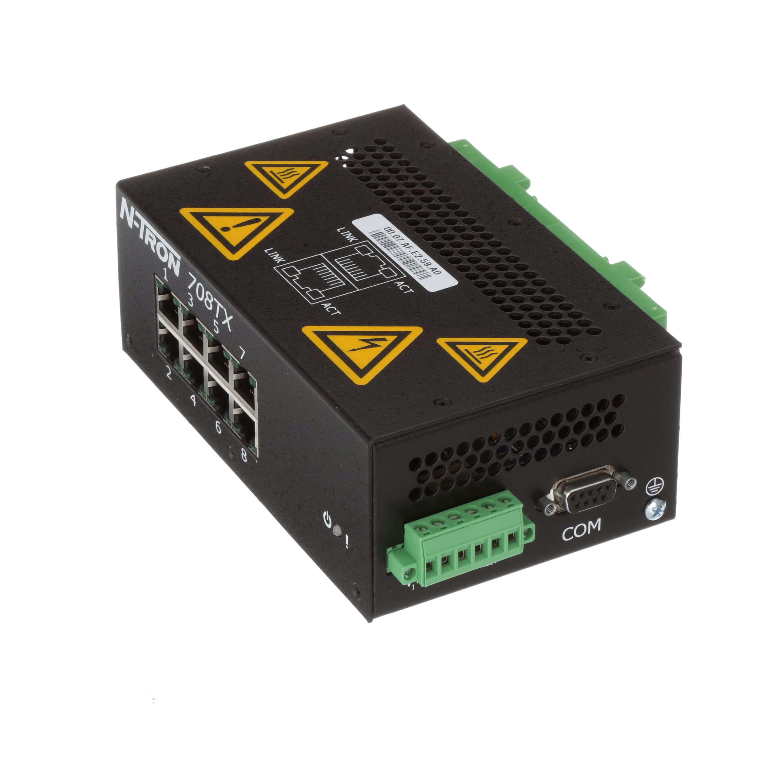 N-TRON 708TX 8-Port Industrial Ethernet Switch 10-30V                     2J GII 