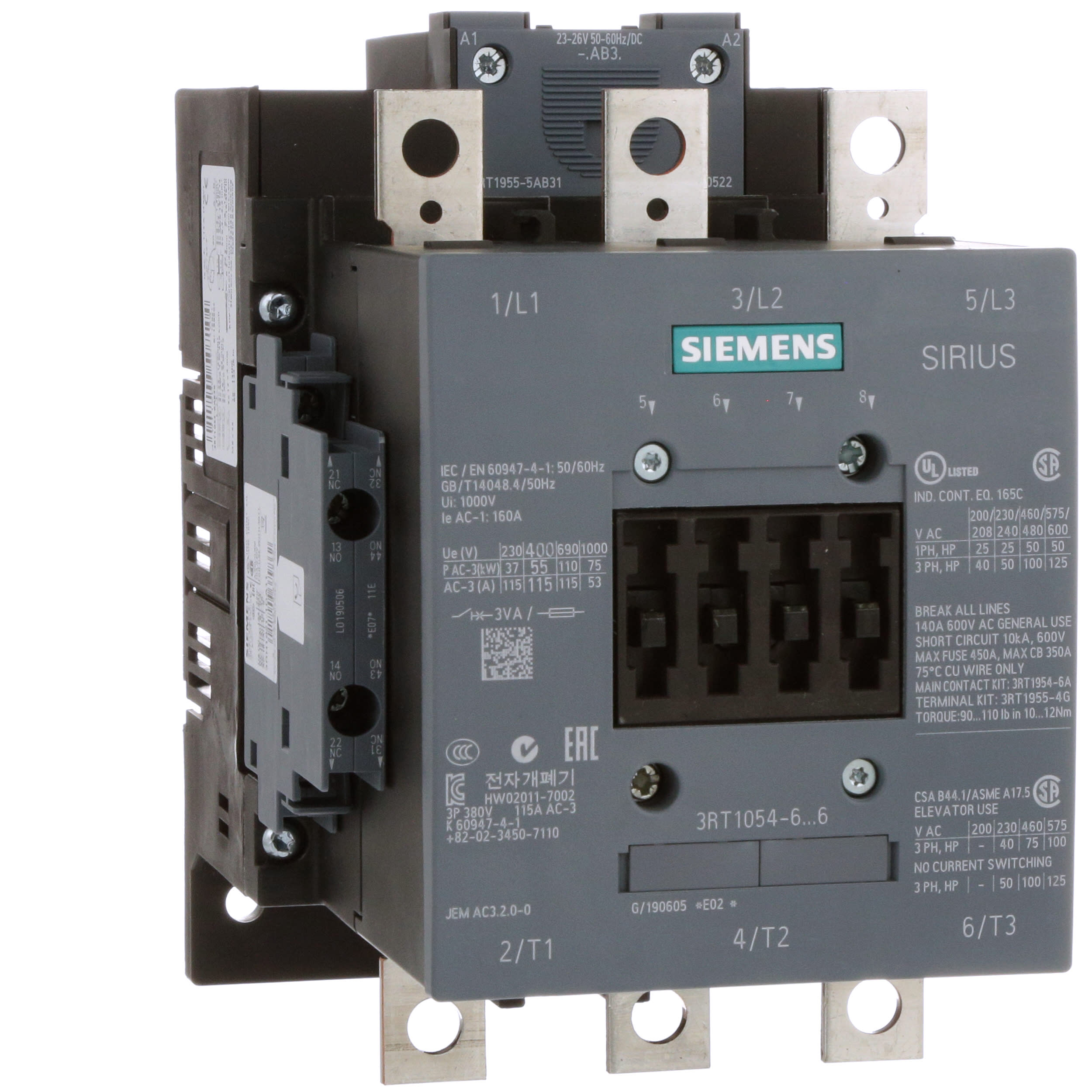 Details about   Siemens 3RT1054-6AB36 Contactor Coil 