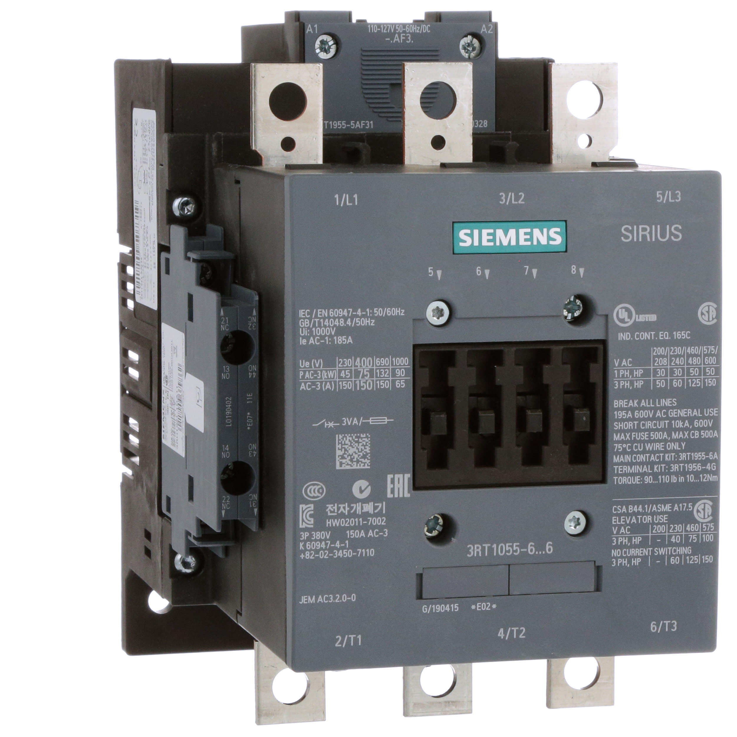 Siemens 3RT1056-6AF36 Power Contactor for sale online 