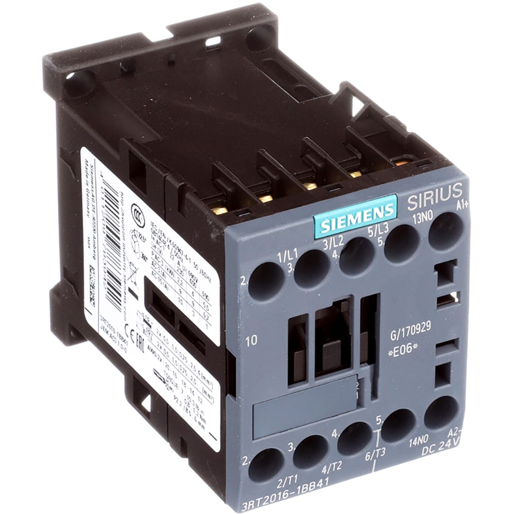 Siemens 3RT2016-1BB41 IEC Contactor 24VDC 3 Pole QTY: 23 9A 