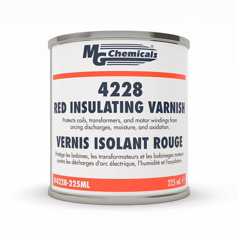 MG Chemicals 4228225ML Red Insulating Varnish,7.6 oz (225mL),High Gloss,SL 5yrs,Low