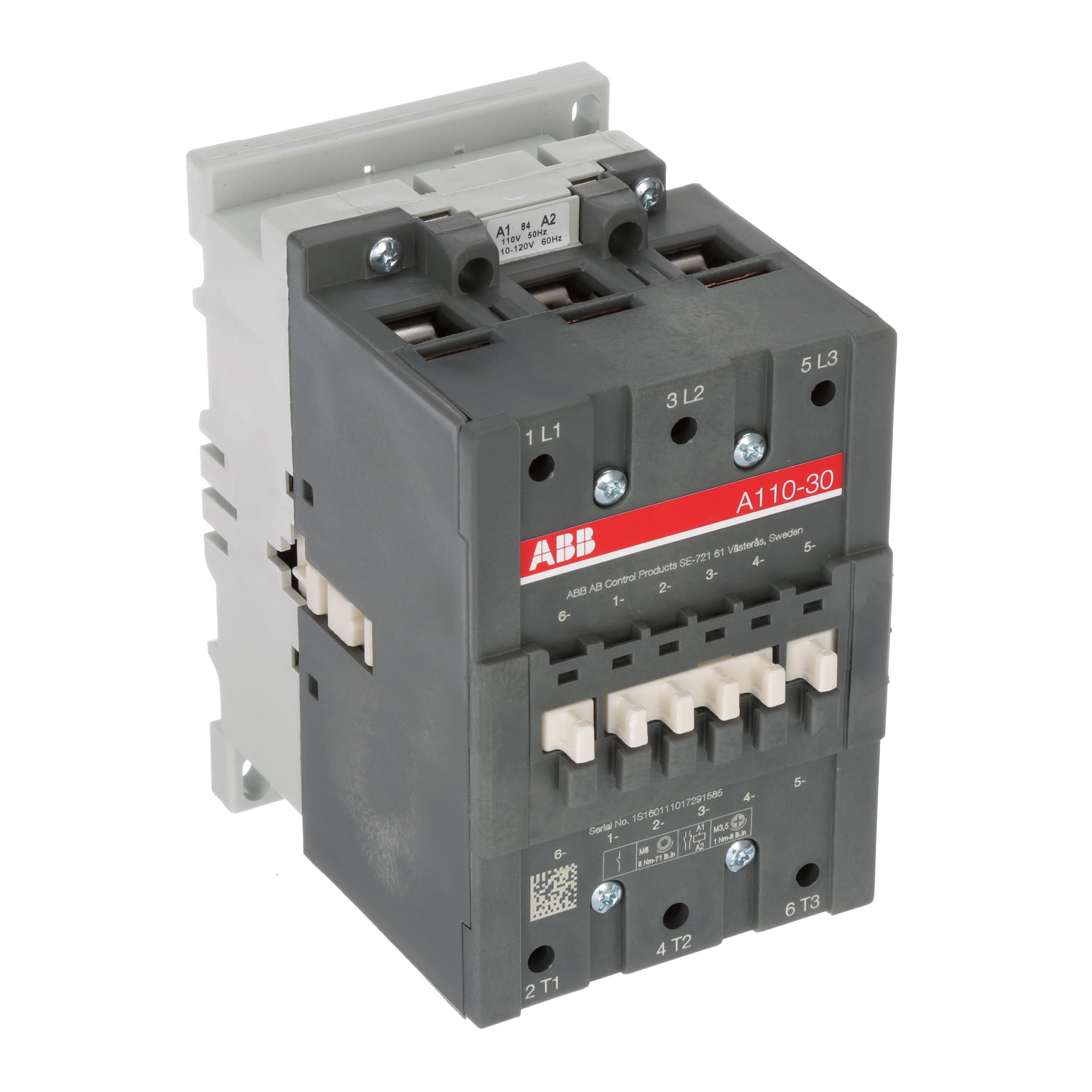 ABB A110-30 Contactor  600V 140A 100HP 24 VAC coil MADE IN SWEDEN sell as is. 