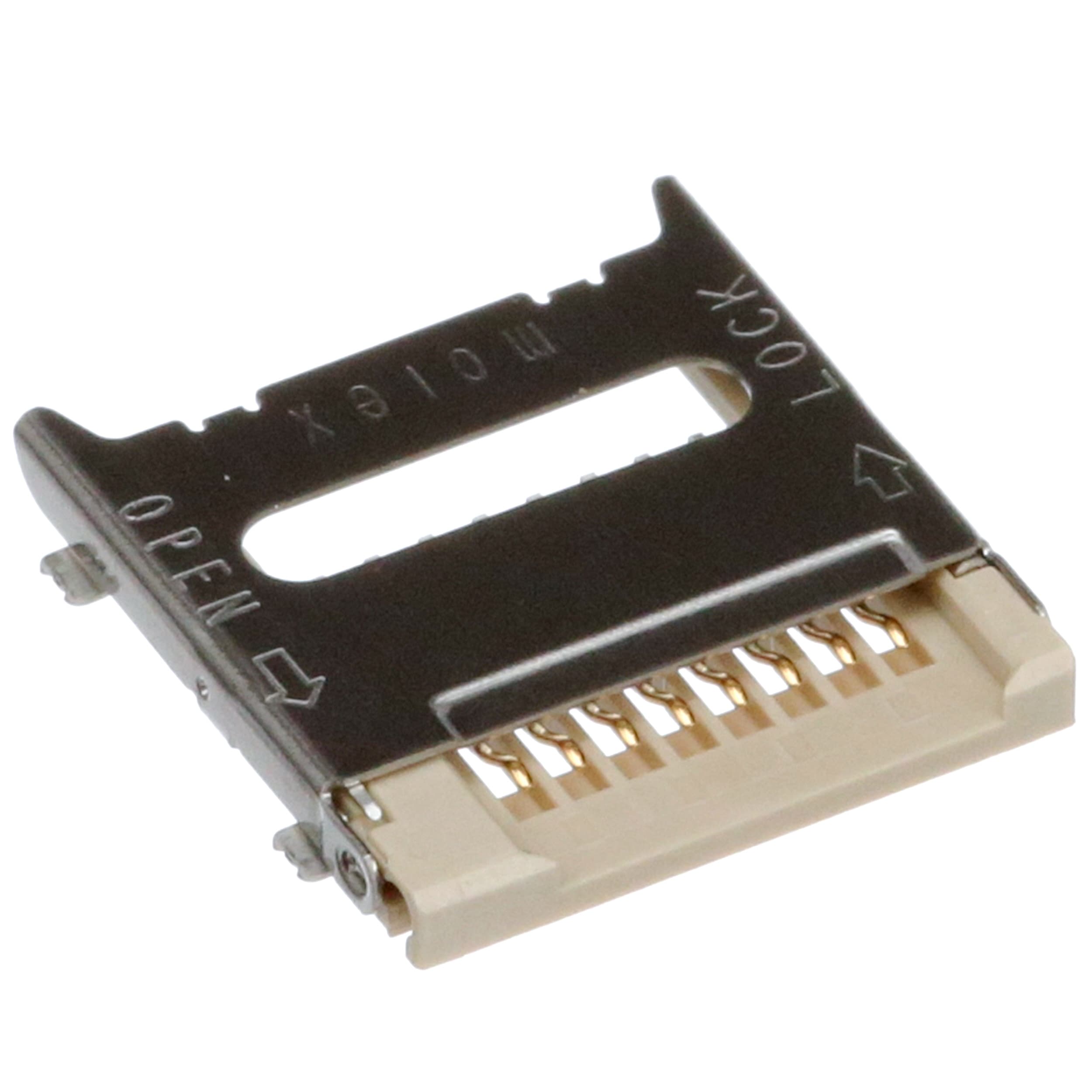 with hinged cover; SMT for cards; SD Micro; shielded MX-500901-0801 Connector 