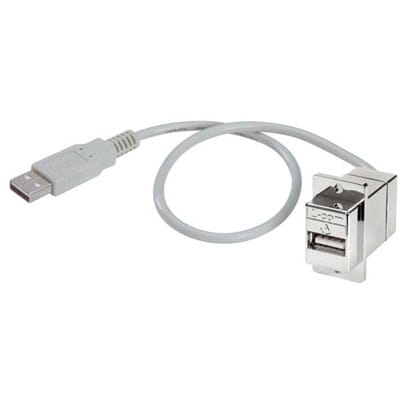 NEW L-COM ECF504-12AAL USB CABLE BULKHEAD JACK PLUG 