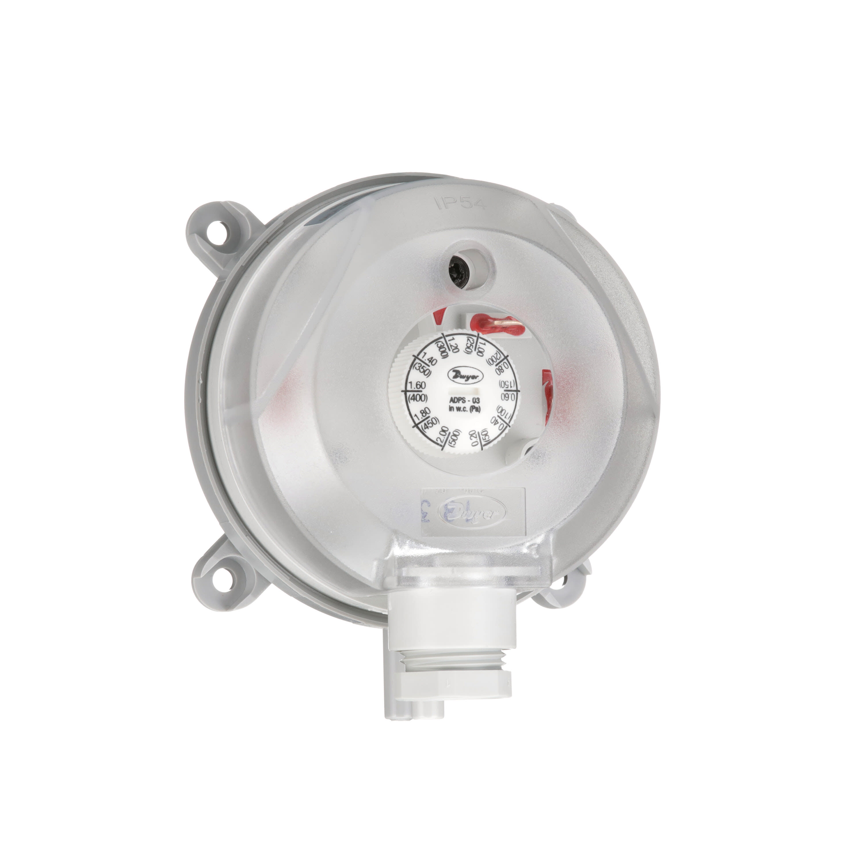 1//2 NPT connection Dwyer Series ADPS HVAC Diff Press Switch Dual Scale Field Adj Set Point Knob .80 to 4.00 w.c. ADPS-05-1-N