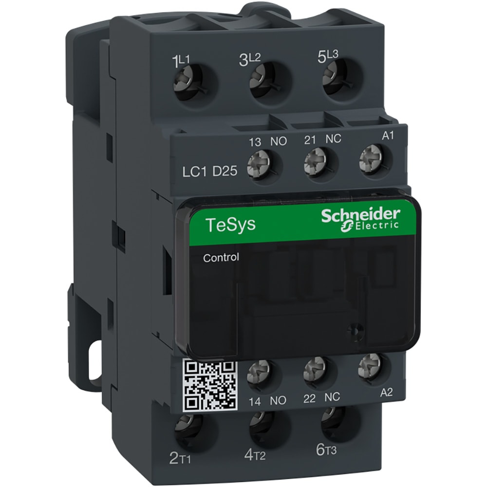 50//60 Hz 3NO 25A Fixed /& DIN Rail Mounting 220 V AC Schneider Electric TeSys D LC1D25M7 3 Pole AC Contactor